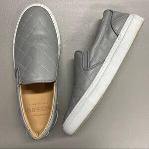Greats Brooklyn Gray Slip On Shoe Flat Made in Italy US Size 8 EUR 38